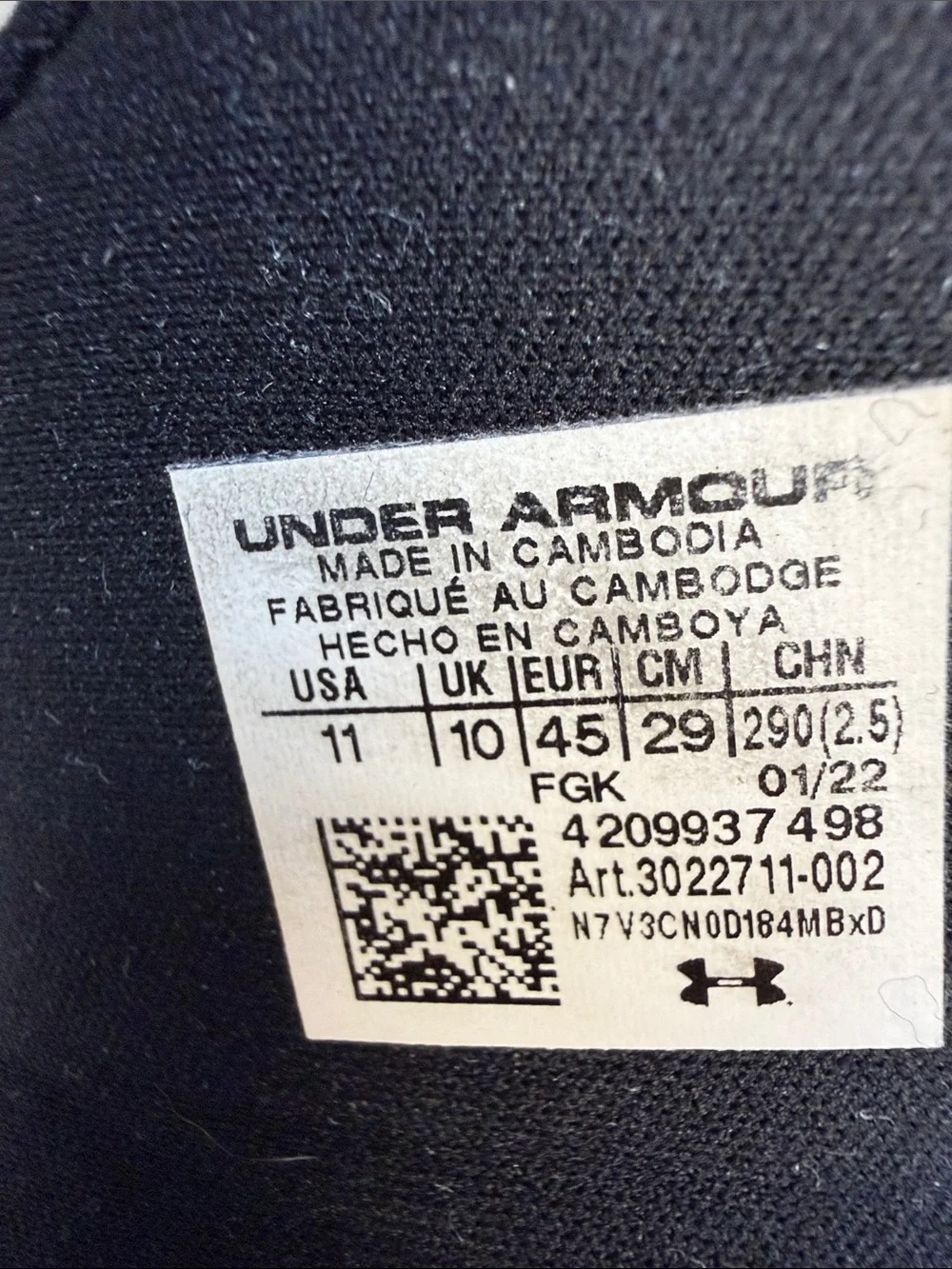 Under Armour comfortable cushioned